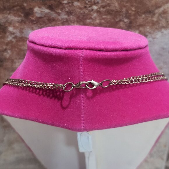 Two Strand Layered Chain and Bead Necklace - Picture 3 of 11